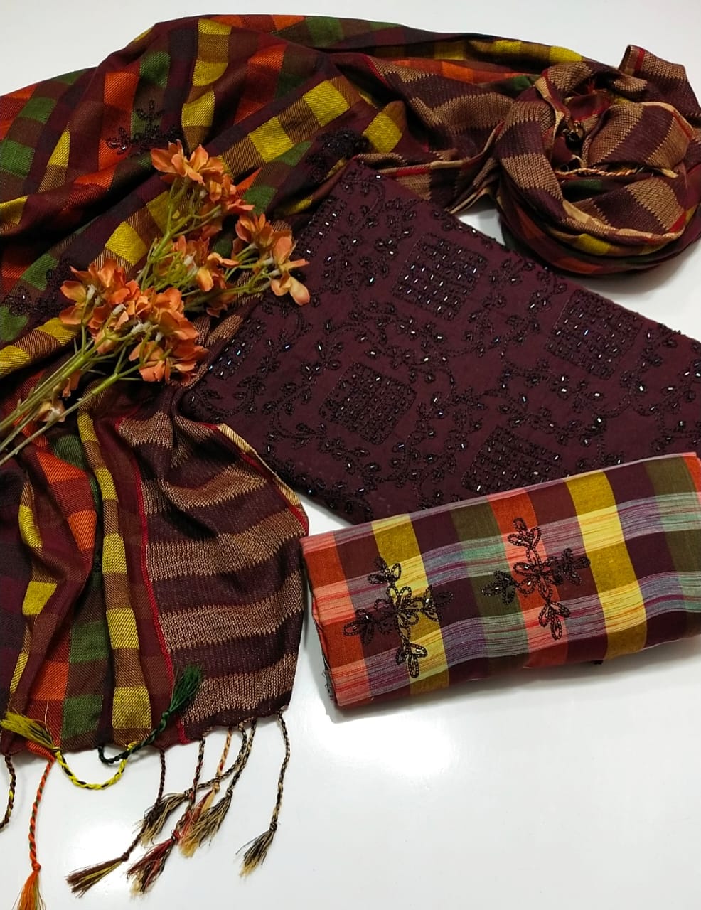 WINTER SILK DIGITAL PRINTED 3-PIECE - DP#40